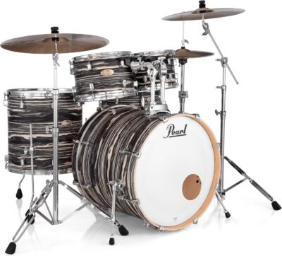 Pearl Decade Maple Artisan Limited Edition 5-pc. Shell Pack With All Maple Shells, Satin Lacquer Finish Black Satin Marble