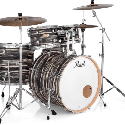 Pearl Decade Maple Artisan Limited Edition 5-pc. Shell Pack With All Maple Shells, Satin Lacquer Finish Black Satin Marble