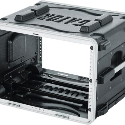 81j41u9puL. AC SL1500 Gator Cases Lightweight Rolling 6U Rack Case with Heavy Duty Latches, Retractable Tow Handle, and Recessed Wheels, Standard 19.25 depth, (GRR-6L)