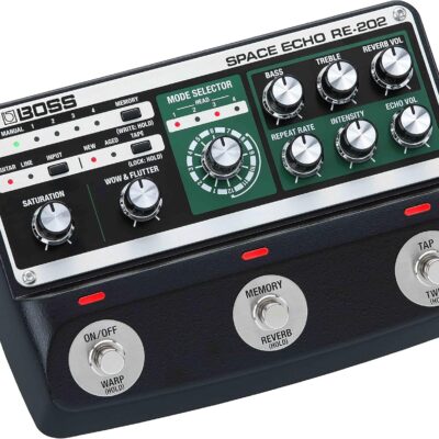 81jaTdR4cdL. AC SL1500 Boss RE-202 Space Echo Delay and Reverb Effects Bundle with Gearlux Power Supply, Instrument Cable, Patch Cable, and Picks