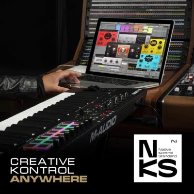 M-AUDIO Oxygen Pro 61 Key USB MIDI Keyboard Controller With Beat Pads, MIDI-assignable Knobs, Buttons and Faders, and Native Instruments Sound Package (NKS Integration)