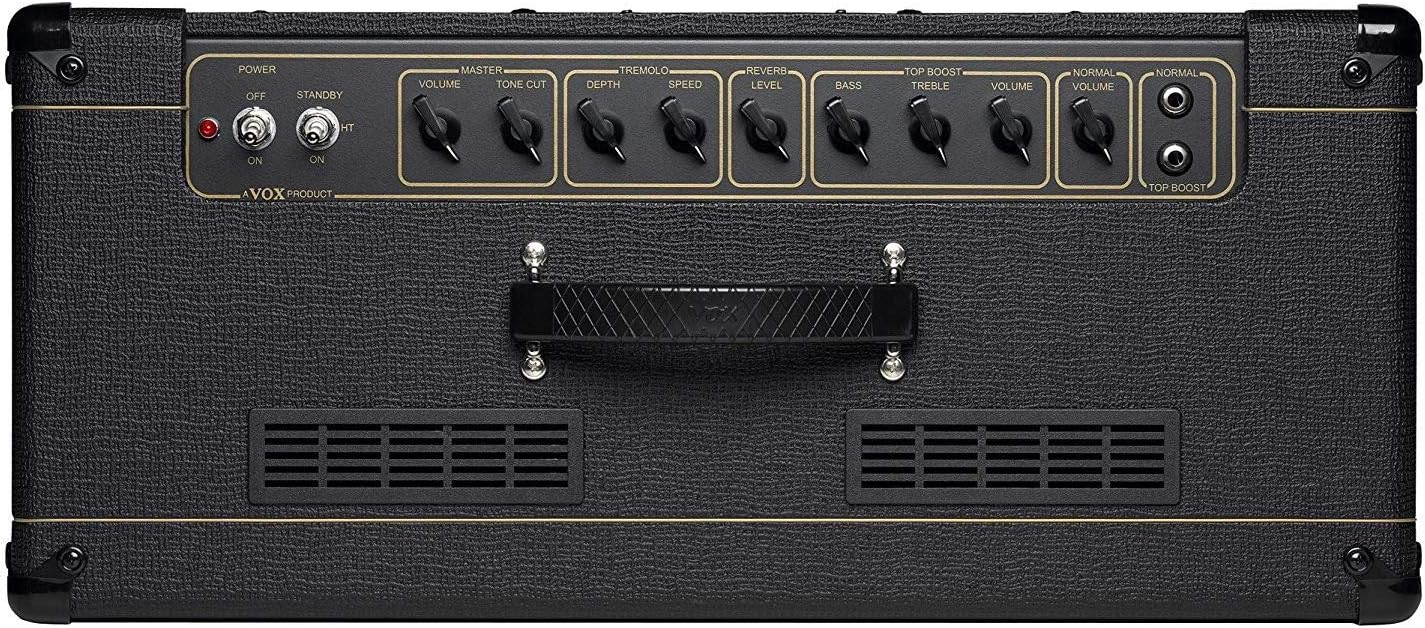 Vox AC15C1 Custom Guitar Amplifier Bundle with Instrument Cable, Headphones, Picks, and Austin Bazaar Polishing Cloth