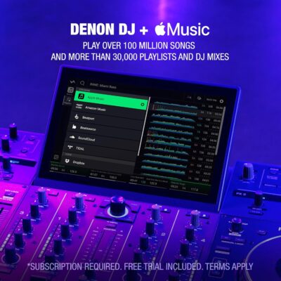Denon DJ PRIME 4+ Standalone DJ Controller with Stem Separation on 4 Decks, Wi-Fi Streaming, Drop Sampler Mixer, 10.1 Touchscreen, Light Control