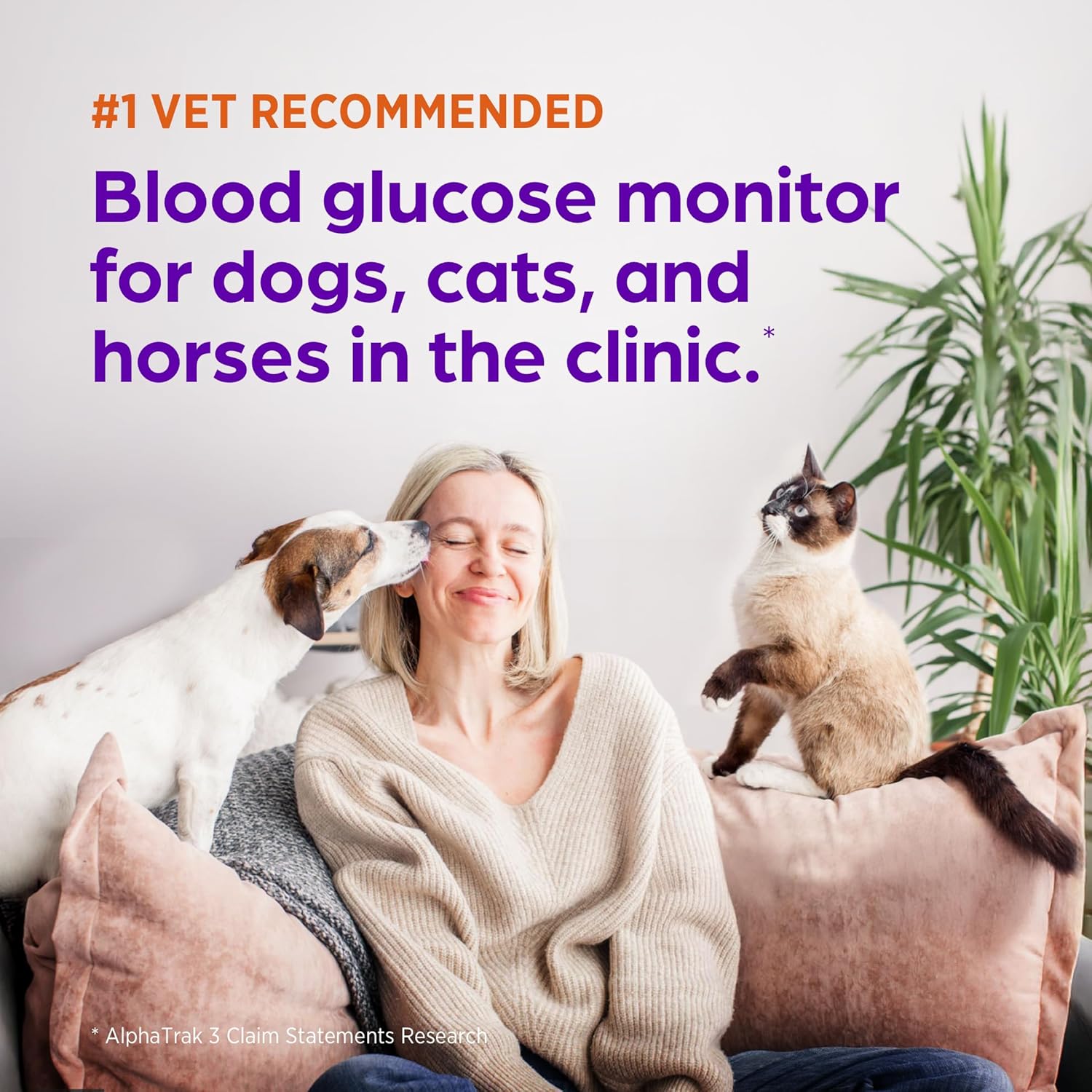 AlphaTrak 3 Test Strips for Use with AT3 Blood Glucose Monitoring System for Cats, Dogs, and Horses, 50 Count