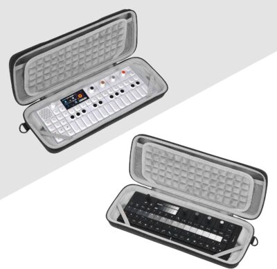 GEEKRIA Hard Shell Travel Case Compatible with Teenage Engineering OP-1 Field/OP-1/ OP-XY Portable Synthesizer, Audio Sampler Carrying Bag (Dark Gray)