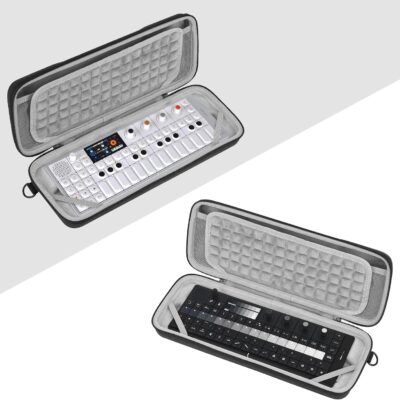 GEEKRIA Hard Shell Travel Case Compatible with Teenage Engineering OP-1 Field/OP-1/ OP-XY Portable Synthesizer, Audio Sampler Carrying Bag (Dark Gray)