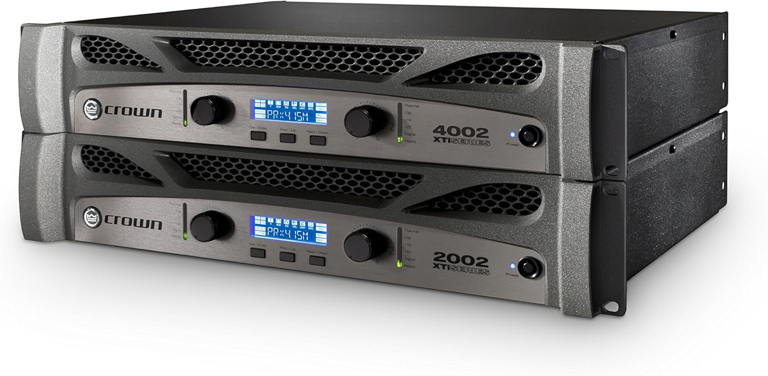 Crown XTi2002 Two-channel, 2000-Watt at 4Ω Bridged, 800-Watt at 4Ω Dual, Pro Power Amplifier. Gray