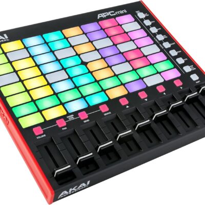 Akai Professional APC Mini MK2 – USB MIDI Pad Controller for Clip Launching with Ableton Live Lite, 64 RGB Pads, Drum and Note Mode and MIDI Mixer