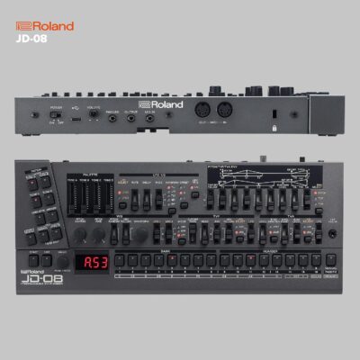 ROLAND JD-08 Sound Module Boutique Synthesizer – Compact, Modern Reissue of the Legendary ROLAND JD-800 from the 90s with New Effects, Polyphonic Sequencer, and More,Black