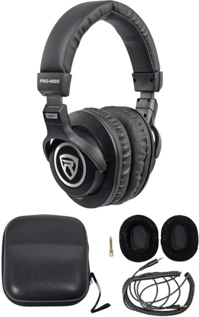 Audiosavings Bundle: Novation Circuit Rhythm Beatmaking Sampler Groovebox/Drum Machine/Sequencer Bundle with Rockville PRO-M50 Studio Headphones w/Detachable Coil Cable, Case+Extra Ear Pad (2 Items)