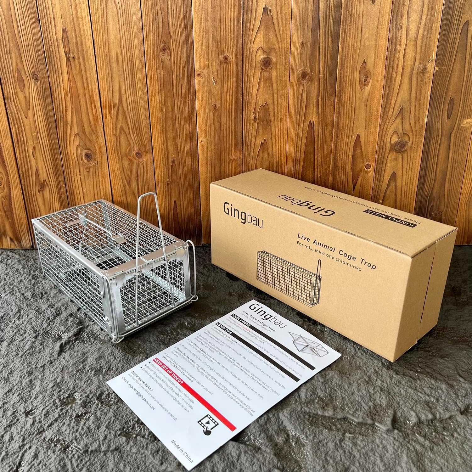 Gingbau Rat Chipmunk Trap Humane Live Mouse Vole Cage Trap