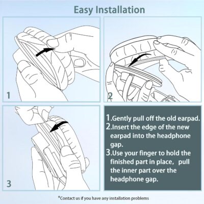 DN-HP1000 Ear Pads Replacement Compatible with Denon DN-HP1000 DN-HP1100 DN-HP 100 1100 DN-HP 100 DN-HP700 DJ Headphones(Protein Leather and Memory Foam Ear Cushions)