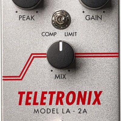 Universal Audio UAFX Teletronix LA-2A Studio Compressor Amplifier Pedal – Bundle with Instrument Cable and 2 Patch Cables