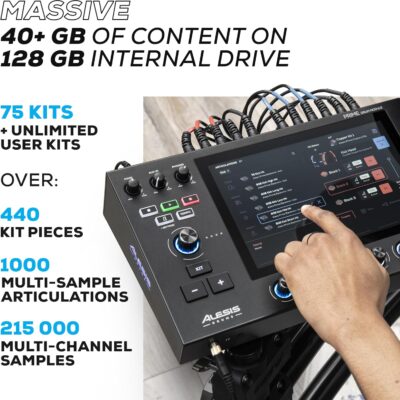 Alesis Strata Prime Electric Drum Set with Touch Screen, Triple-Zone ARC Cymbals, Active Magnetic Hi-Hat Controller, Dual-Zone Mesh Heads, 20 Kick, 215,000 Multi-Channel Samples