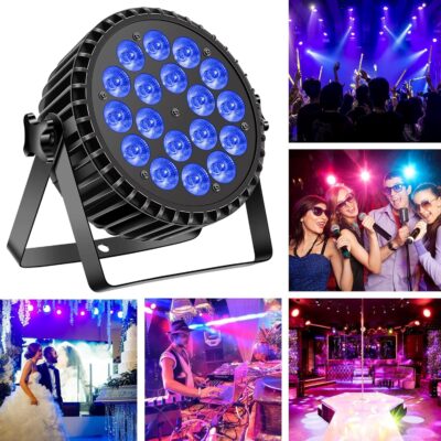 Par Lights 18LED Stage Lights, UKing RGBW 4in1 216W Uplight Stage Lighting Effect by DMX and Sound Activated Control Wash Light for Wedding Parties Church Club DJ Live Show