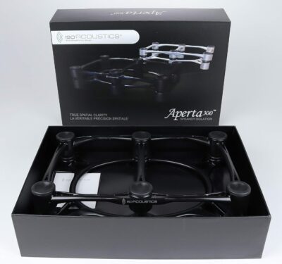 81p5cfNVFCL. AC SL1500 1774113601 3399 IsoAcoustics Aperta Series Isolation Speaker Stands with Tilt Adjustment: Aperta300 (11.8 W x 7.9 D) Silver (Single)