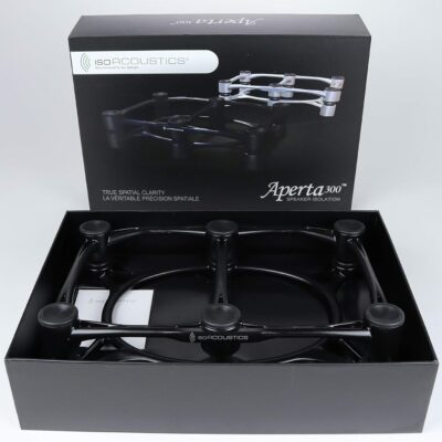 81p5cfNVFCL. AC SL1500 1774113601 3399 IsoAcoustics Aperta Series Isolation Speaker Stands with Tilt Adjustment: Aperta300 (11.8 W x 7.9 D) Silver (Single)