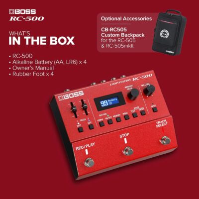 BOSS RC-500 Loop Station | Advanced Two-Track Looper with Onboard Mixing & Deep Control Options | Class-Leading Sound Quality | 16 Versatile Drum Kits | 13 Hours Record Time | Expanded Control Support
