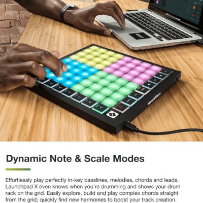 Novation Launchpad X MIDI Grid Controller for Ableton Live/Logic Pro — Easy Controls, Dynamic Note Playing, Scale Modes