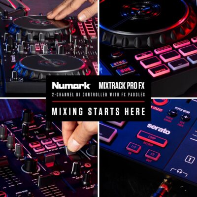 81pvrStrtcL. AC SL1500 Numark Mixtrack Pro FX Serato DJ Controller with 2 Decks, Mixer, Effects Paddles and Audio Interface