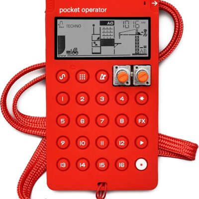 teenage engineering CA-X silicon pro-case for pocket operators with built-in battery protection and anti-slip feet (red)