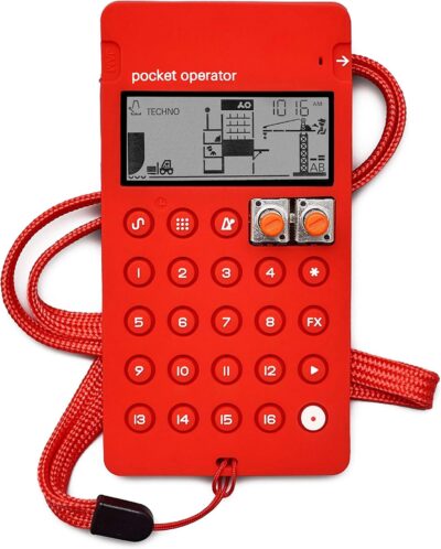 teenage engineering CA-X silicon pro-case for pocket operators with built-in battery protection and anti-slip feet (red)