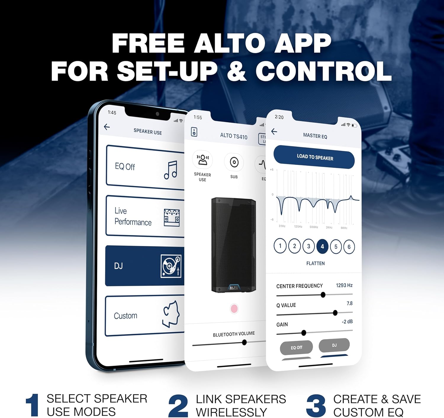 ALTO TS410 2000W 10 Powered PA Speaker with 3 Channel Mixer, Bluetooth Streaming, Wireless Loudspeaker Linking, DSP App