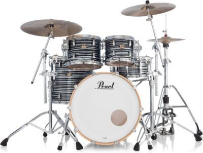 Pearl Masters Maple Pure 4-PC Shell Pack Black Oyster Swirl Custom Lacquer Custom Lacquer with R2 Air 12mm Vertical Tom Mount (Cymbals and Hardware Not Included)