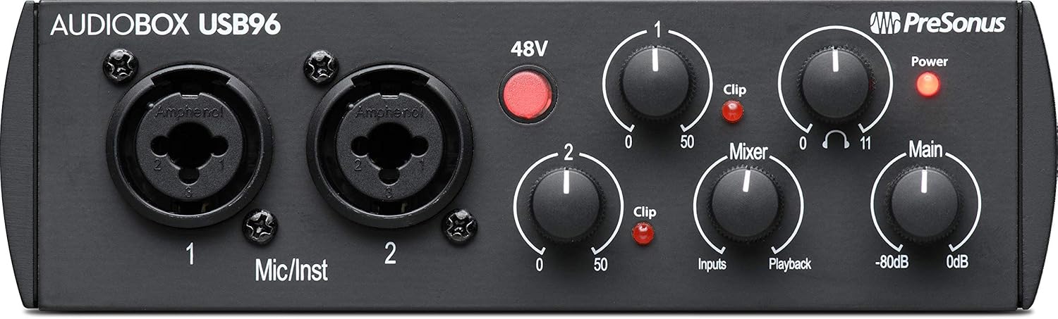 PreSonus AudioBox 96 25th Anniversary USB Audio Interface with Studio One Artist DAW Recording Software