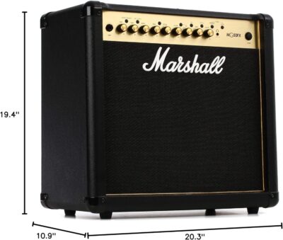 81qizVYGaBL. AC SL1500 Marshall Amps M-MG50GFX-U 50W 1×12 combo in Gold with FX