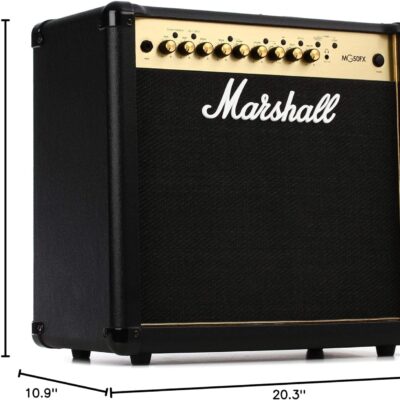 81qizVYGaBL. AC SL1500 Marshall Amps M-MG50GFX-U 50W 1×12 combo in Gold with FX