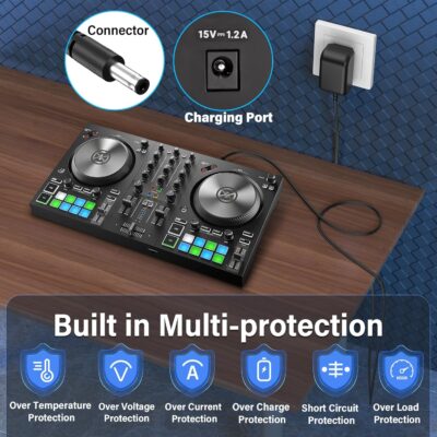 15V DJ Controller Charger Compatible with Native Instruments Power Cord AC Adapter for Maschine Mikro 21947 22550 MK2 Studio NI Traktor Kontrol Audio 2 S2 MK2 MK3 S2MK2 S2MK3 Soundcard System 1.2A