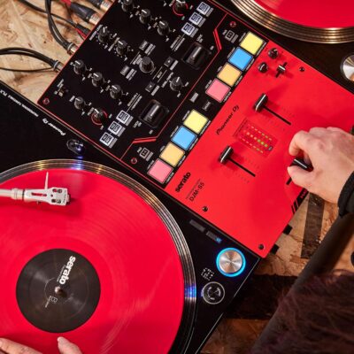 Pioneer DJ DJM-S5 2-channel Mixer for Serato DJ,Red/Black