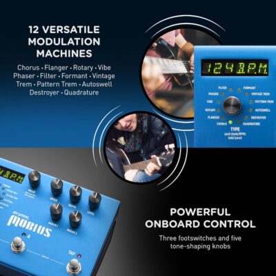 Strymon Mobius 12 Voice Modulation Guitar Effects Pedal, for Electric and Acoustic Guitar, Synths and Keyboards