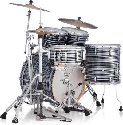 Pearl Masters Maple Pure 4-PC Shell Pack Black Oyster Swirl Custom Lacquer Custom Lacquer with R2 Air 12mm Vertical Tom Mount (Cymbals and Hardware Not Included)