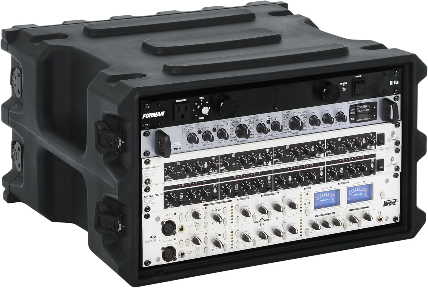 Gator Cases Pro Series 6U Rack Case with Standard 19 Depth, Roto Molded Made in USA (G-PRO-6U-19)