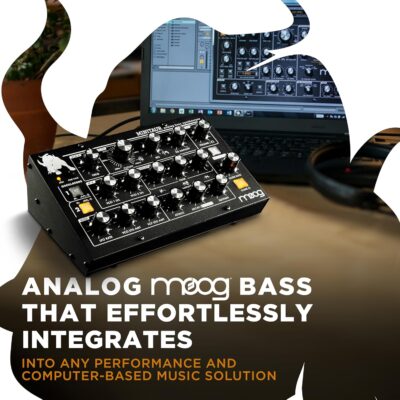 MOOG Minitaur – Analog Bass Synthesizer Module with Headphone Amp, 128 Presets, Software Editor