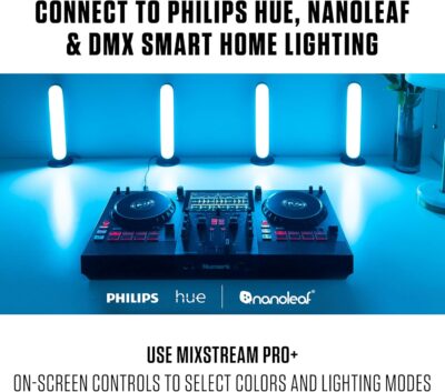 Numark Mixstream Pro+ DJ Controller with Stem Separation, 2 Decks, Wi-Fi Streaming, Mixer, 7 Touchscreen, Speakers, works with Serato and Virtual DJ