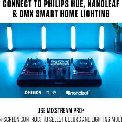 Numark Mixstream Pro+ DJ Controller with Stem Separation, 2 Decks, Wi-Fi Streaming, Mixer, 7 Touchscreen, Speakers, works with Serato and Virtual DJ