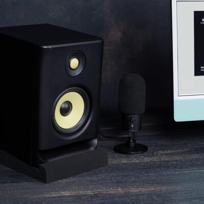 Sound Addicted – Studio Monitor Isolation Pads for 5 Inch Monitors, Pair of Two High Density Acoustic Foam which Fits Most Speaker Stands | SMPad 5