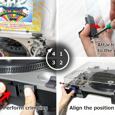 Loudio Dust Cover Hinges Kit – Upgrade Replacement for Technics SL-1200MK7 / SL-1200M7L Turntable, Vinyl Record Player Lid