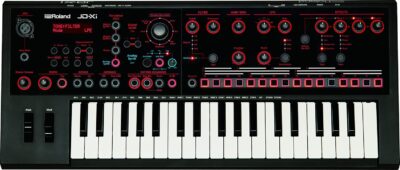 Roland JD-XI 37-Key Interactive Analog/Digital Crossover Synthesizer, Black & Hosa CPP-202 Dual 1/4 TS to Dual 1/4 TS Stereo Interconnect Cable, 2 Meters