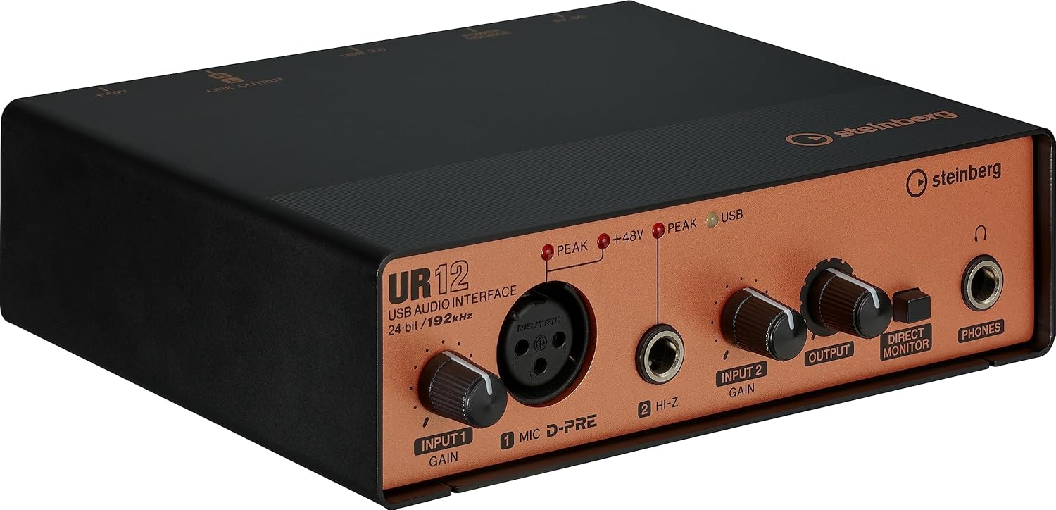 Steinberg UR Series UR12 Black/Copper Audio Interface with Cubase AI and Cubase AI