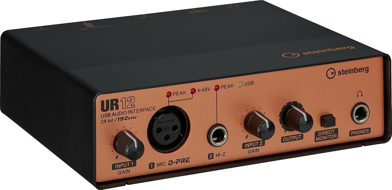 Steinberg UR Series UR12 Black/Copper Audio Interface with Cubase AI and Cubase AI