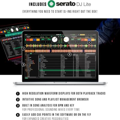 81wgb BFNRL. AC SL1500 Numark Mixtrack Pro FX Serato DJ Controller with 2 Decks, Mixer, Effects Paddles and Audio Interface