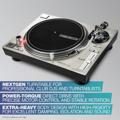 Reloop RP-7000 MK2 Professional Upper Torque Turntable System, Silver