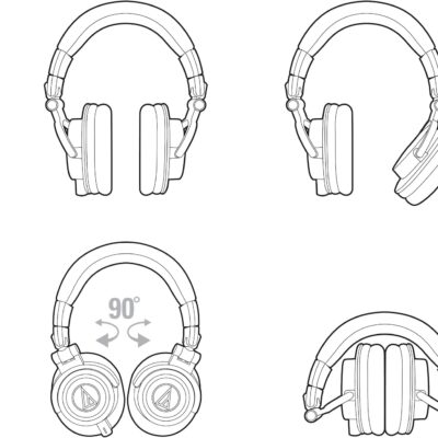 Audio-Technica ATH-M50XGM Professional Monitor Headphones, Gun Metal