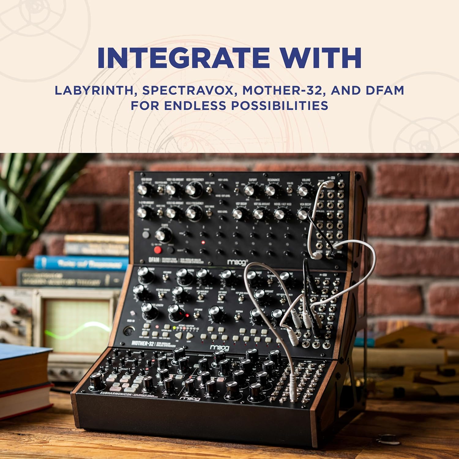 MOOG Subharmonicon Semi-Modular Analog Polyrhythmic Synthesizer with Dual Sequencer, MIDI, and Patch Bay