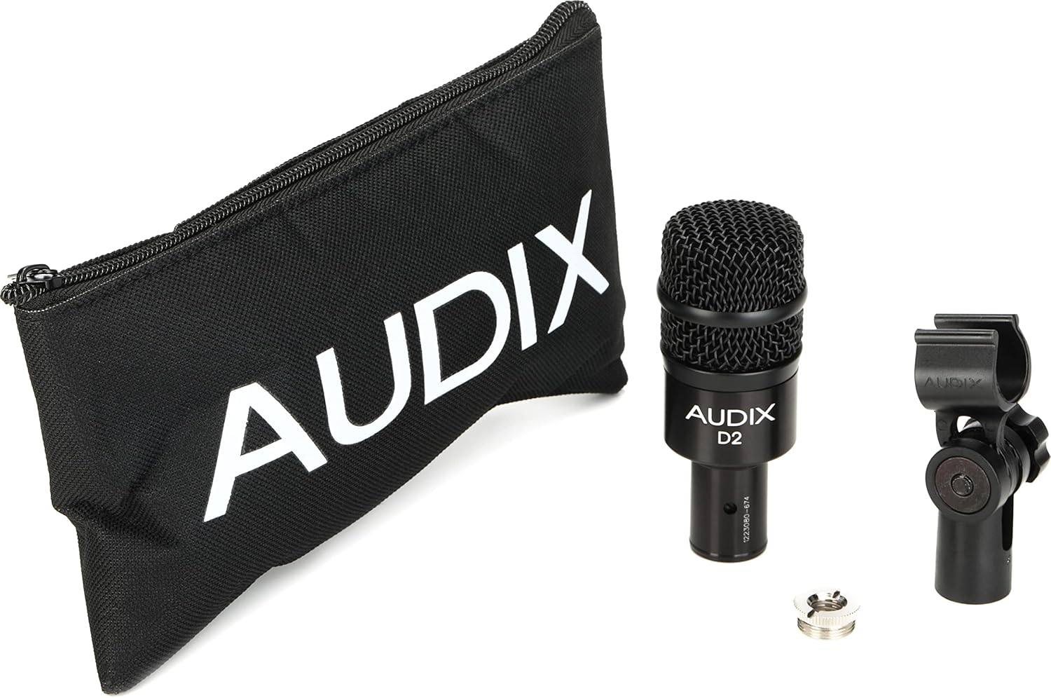 AUDIX D2 Hypercardioid Dynamic Instrument Microphone for Kick Drums, Toms, and Bass Instruments