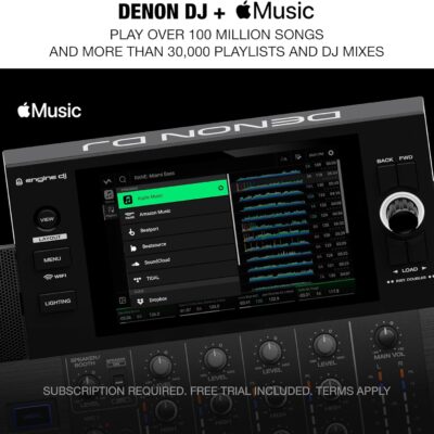 Denon DJ SC LIVE 4 Standalone DJ Controller with Stem Separation on 4-Decks, Wi-Fi Streaming, Build-in Speakers, Serato DJ and Virtual DJ Compatible